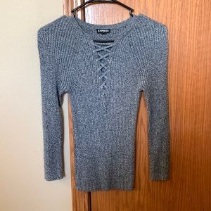 Express grey sweater